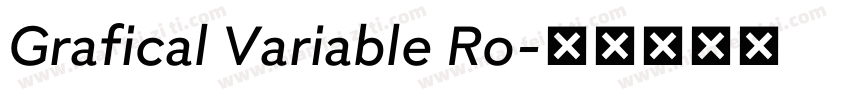Grafical Variable Ro字体转换